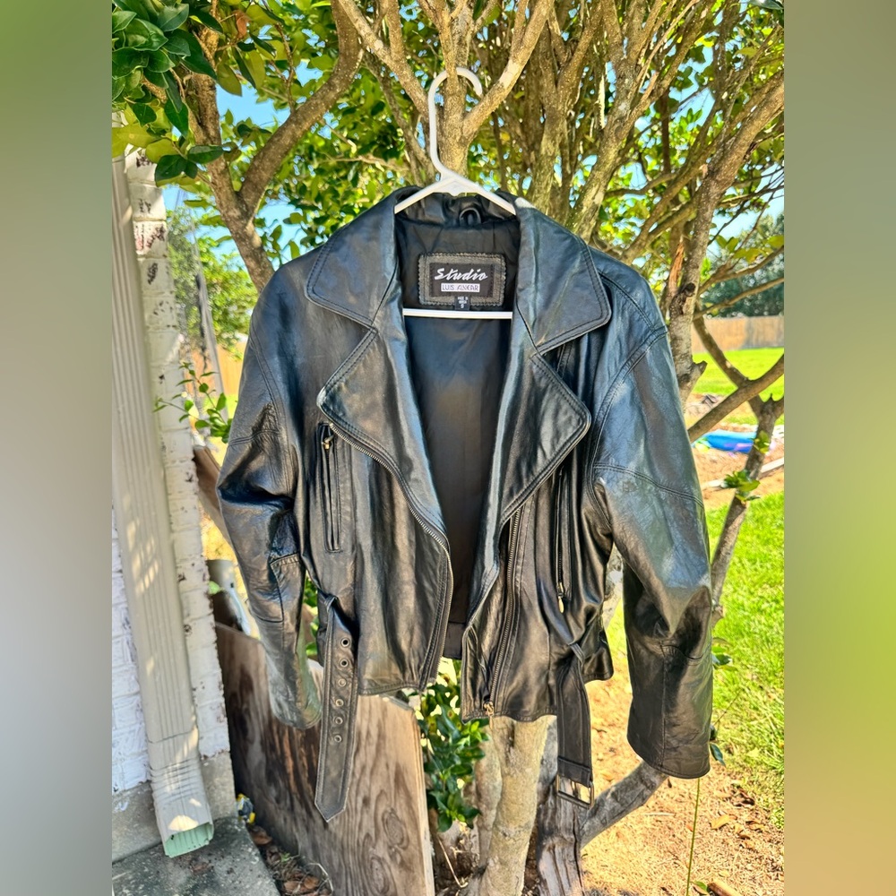 Women's Studio Luis Alvear Motorcycle Leather Jacket Great Conditions!